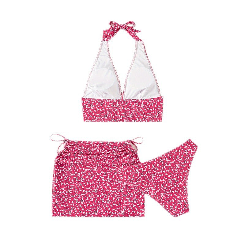 Dame Crop-Top og Wrap-nederdel sæt med floralt design Stilla