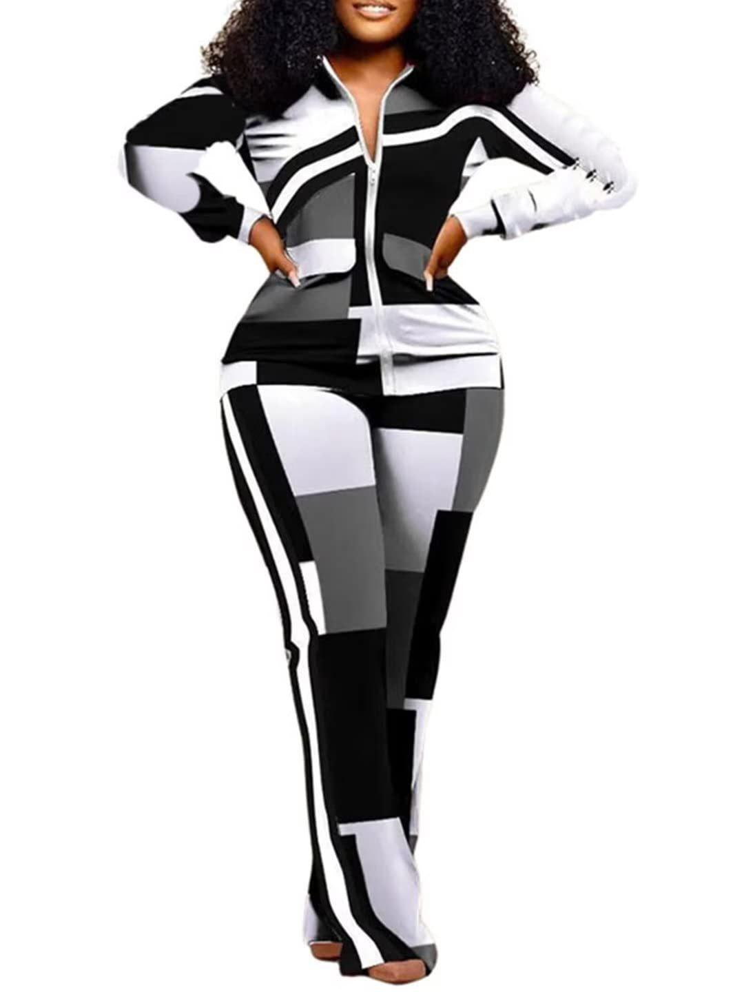 Dame Denim-Loungewear-sæt med moderne grafikdesign Stilla