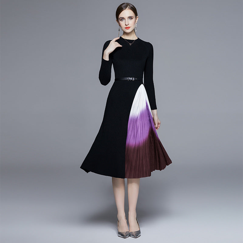 Dame Elegant Fald Midi Kjole Stilla