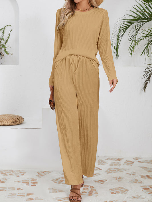 Dame afslappet lounge-sæt med bred pasform og elastisk bånd Stilla