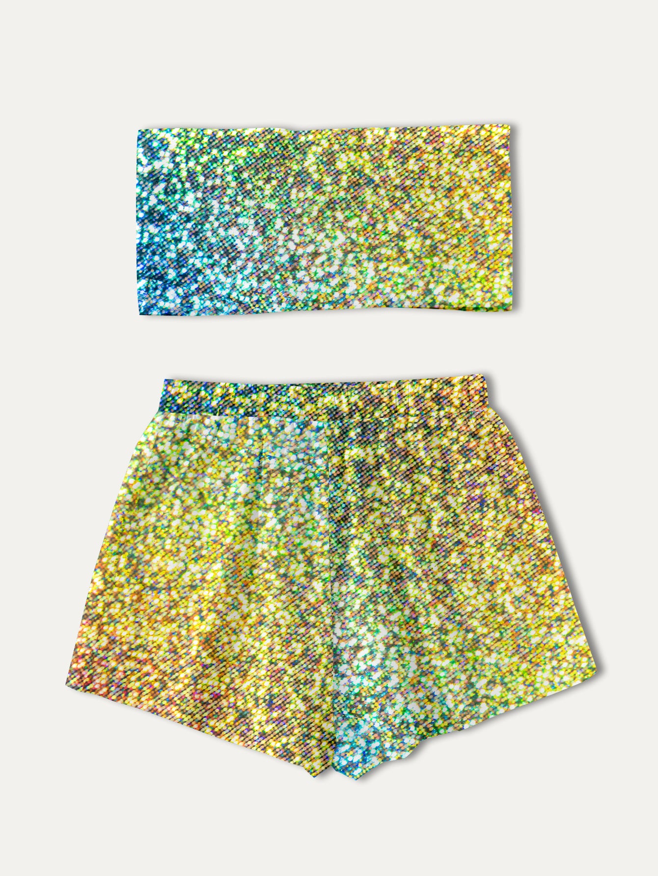 Dame cropped Top og Shorts Sæt Stilla