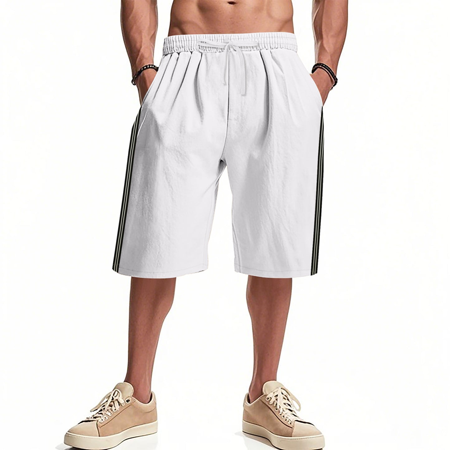 Herrer afslappede sportshorts med sidebånd Stilla