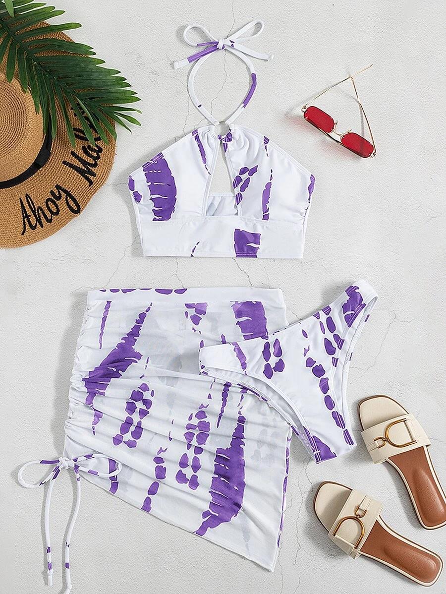 Dame Elegant Bikini-top med usædvanligt cut-out og rynker Stilla