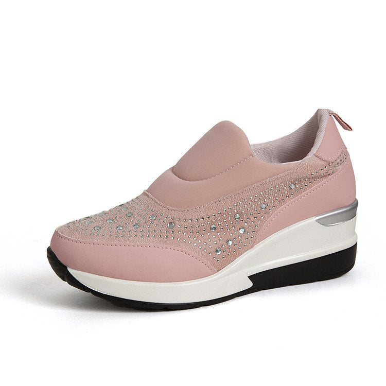 Dame Åndbare Slip-On Sneakers med Rhinsten Stilla