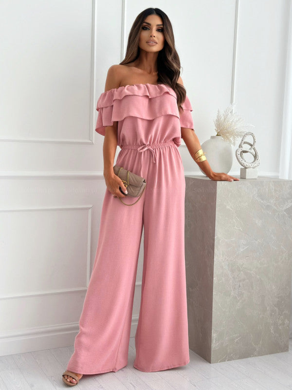 Dame elegant jumpsuit med off-shoulder snit og afslappet bredde Stilla