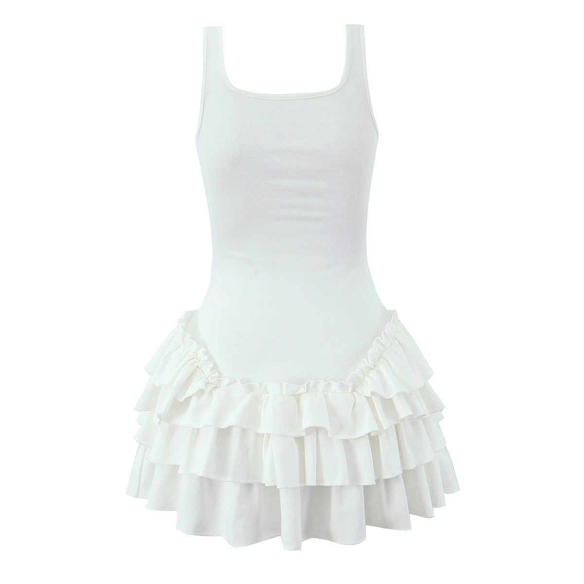 Dame afslappet ruffle skjorte med justerbar udskæring og elastisk kant Stilla