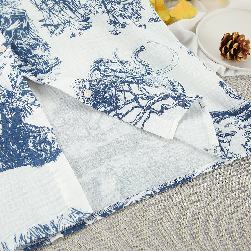 Dame afslappet kortærmet bluse- og shorts-sæt med ekstra overdel Stilla