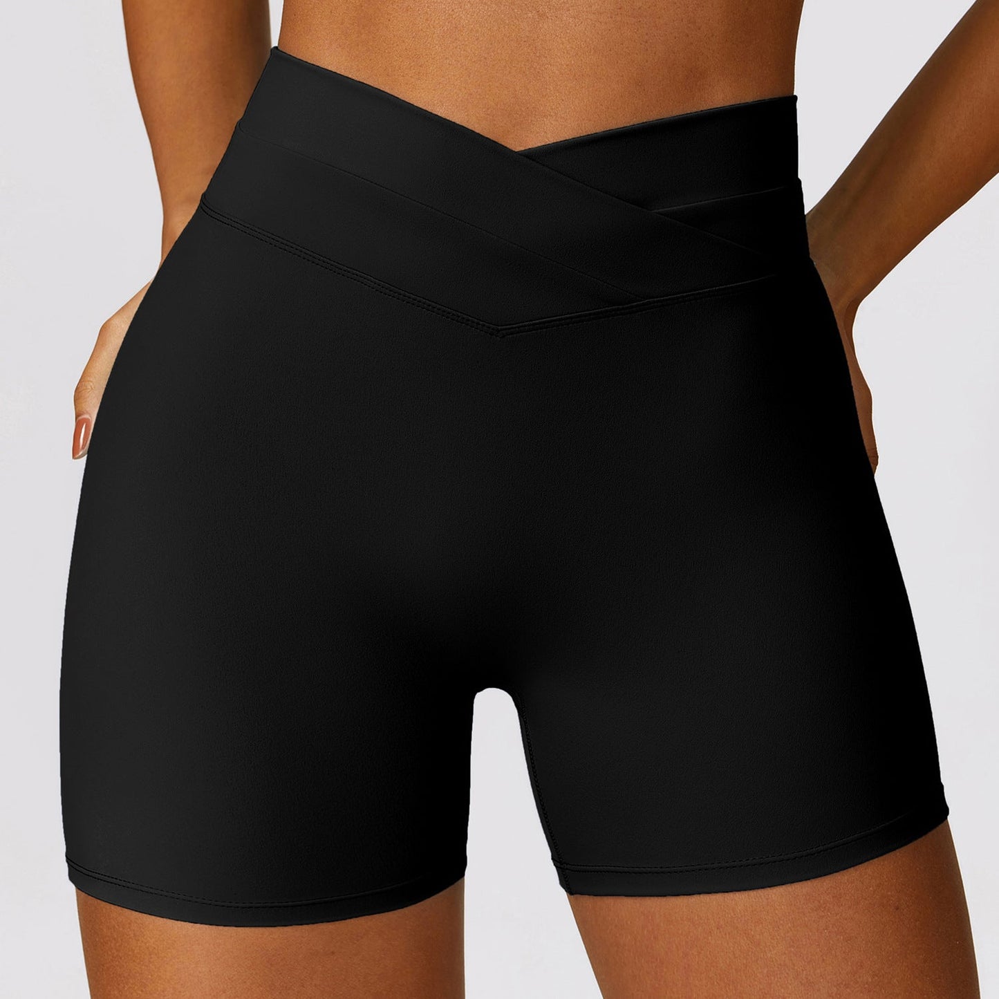Stilla | Hip Raise Yoga Shorts Cross Høj Talje Træningsbukser Til Damer