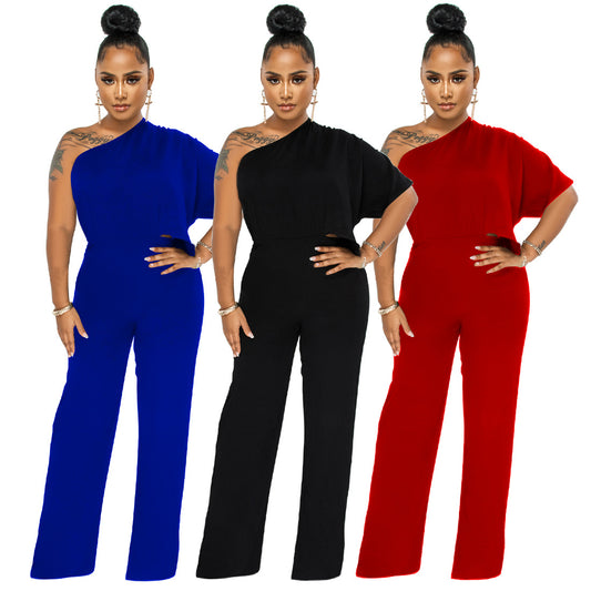 Dame En-sidet Jumpsuit med elegant skæring og bredt ben Stilla