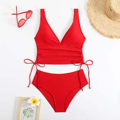 Dame badetøjssæt med hævet snit og V-hals Stilla