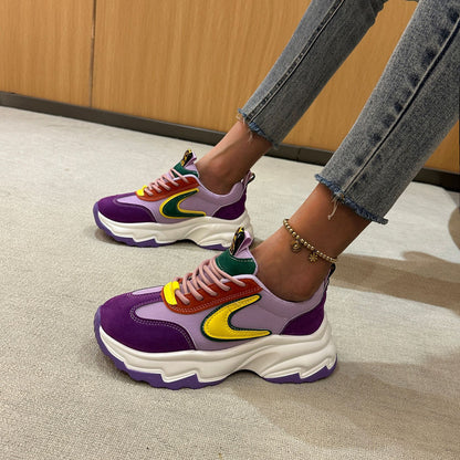 Dame Sporty Chunky Sneakers med farverigt design og polstret sål Stilla