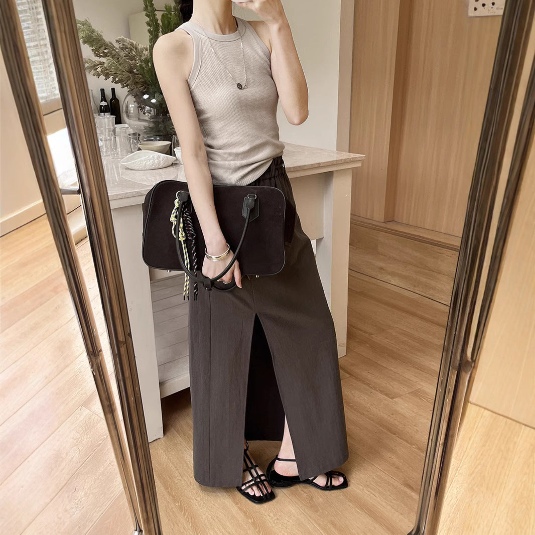 Dame afslappet nederdel med elastisk talje Stilla