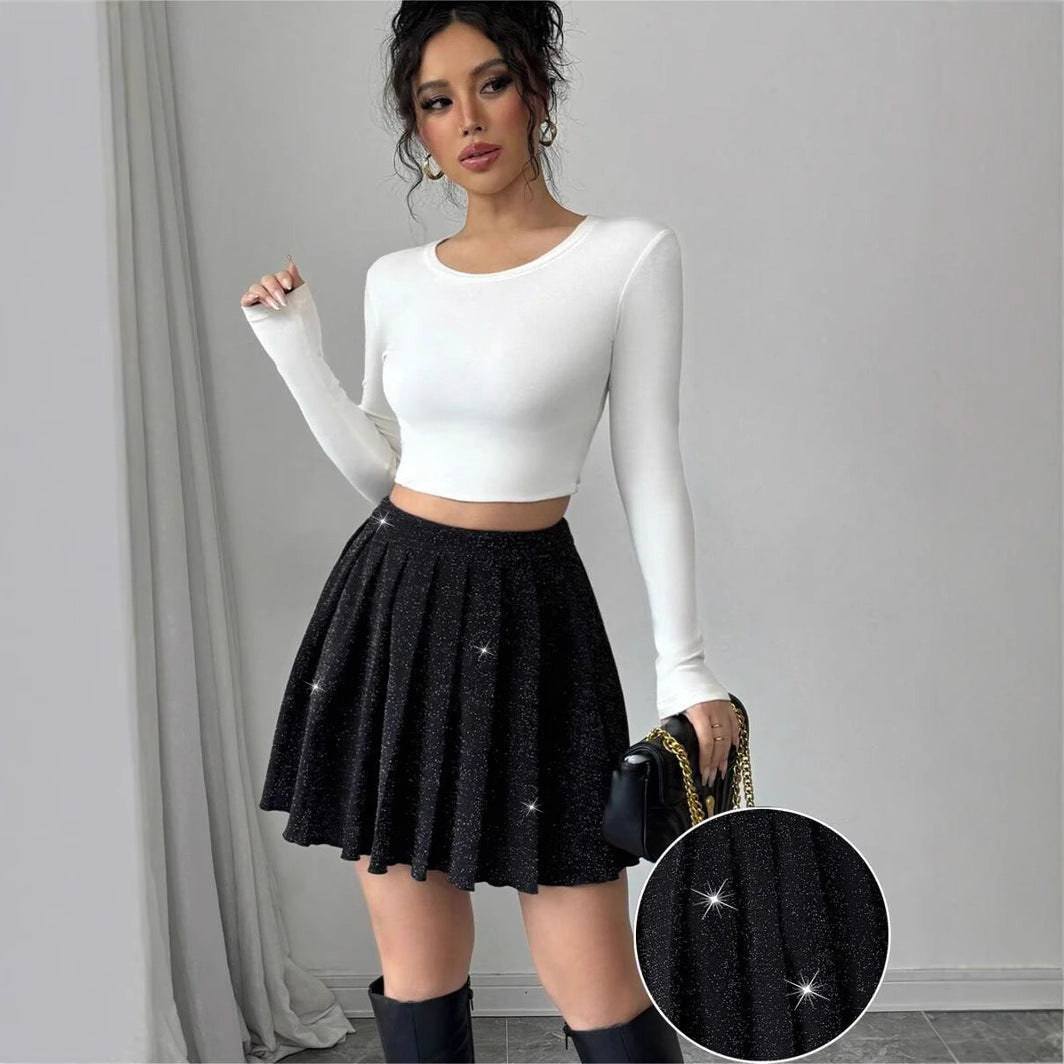 Dame Crop-top og svajende mini nederdel Stilla