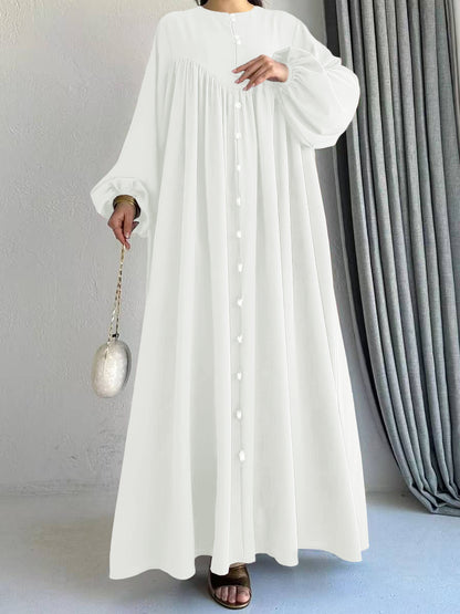 Dame Maxi-silhuet kjoler med knapdetaljer og feminint snit Stilla