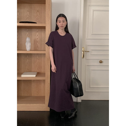 Dame afslappet oversized kjole i åndbart bomuldsblandingsmateriale med løs pasform Stilla