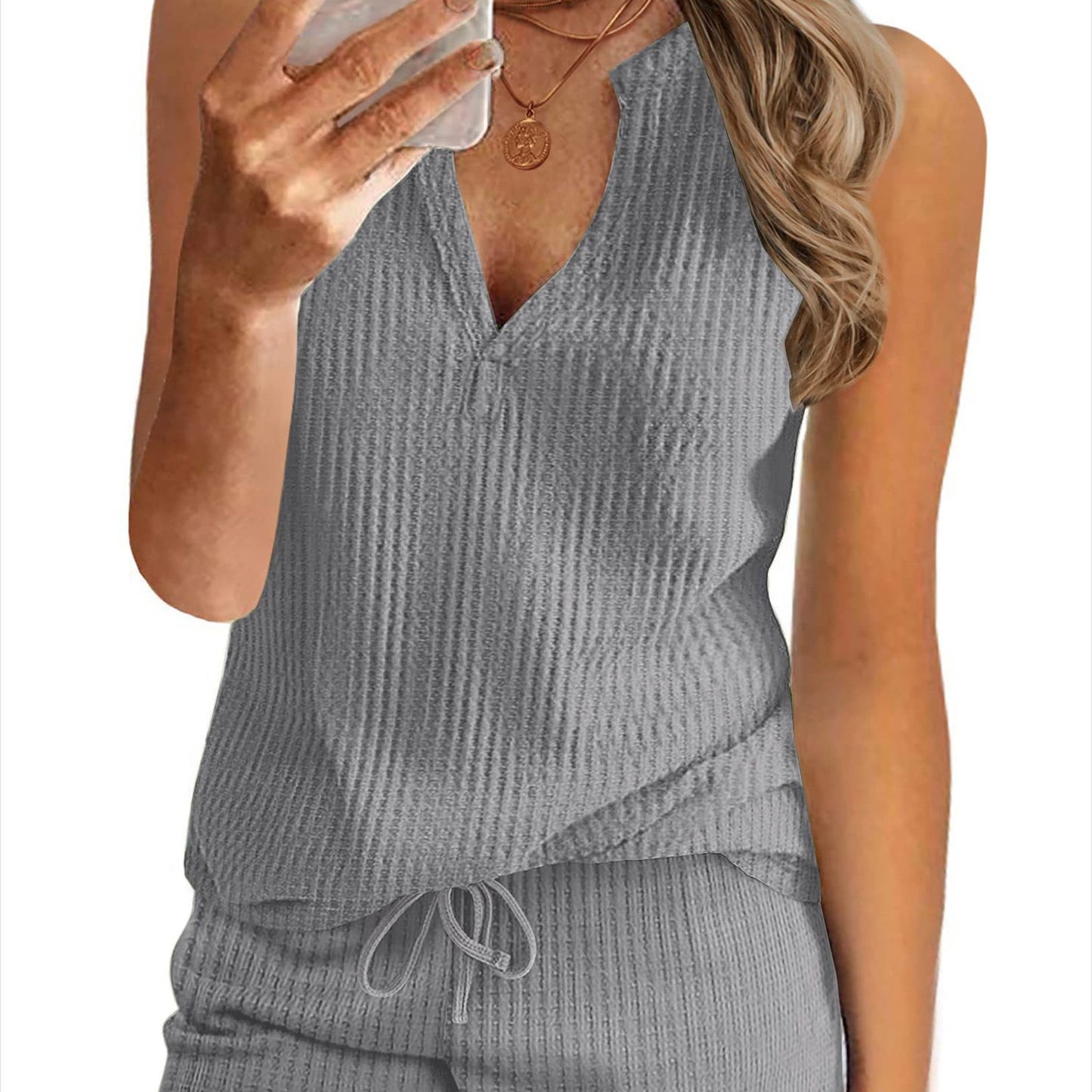 Dame afslappet sport sæt lavet af åndbart vaffelstruktur Stilla