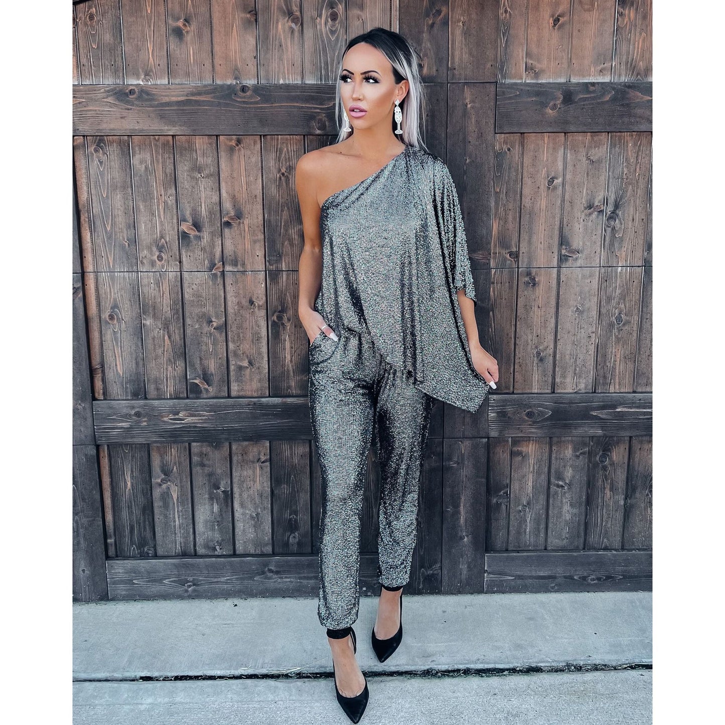 Dame Glitrende Én-delt Outfit Stiila