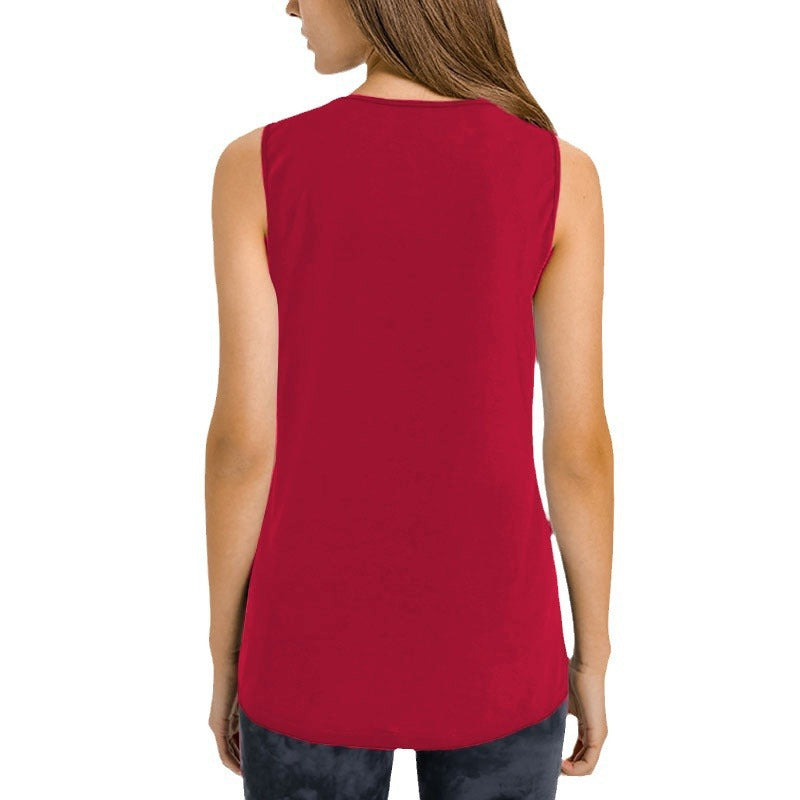 Dame Afslappet Pasform Ærmeløs Tunika-Top Stilla