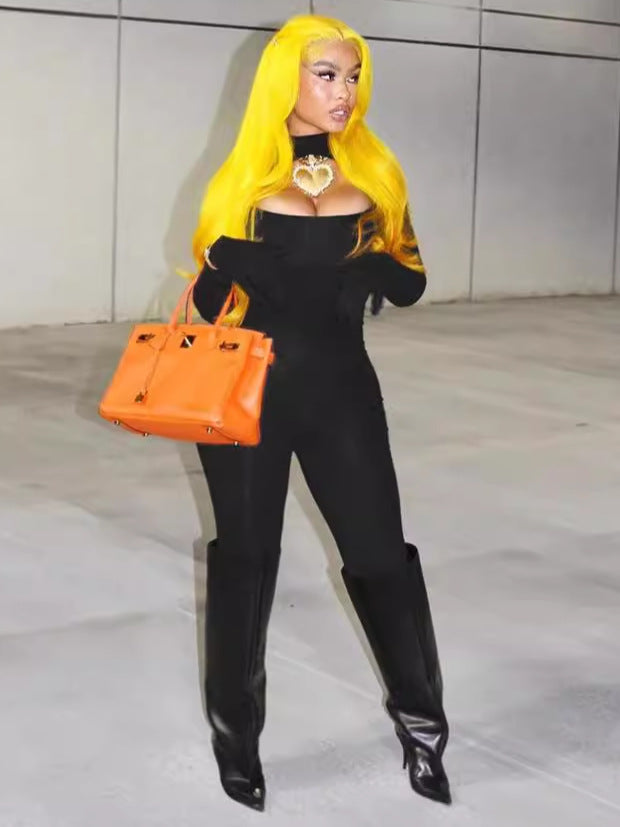 Dame funktionsjumpsuit med moderne snit og innovativ rygområde Stilla