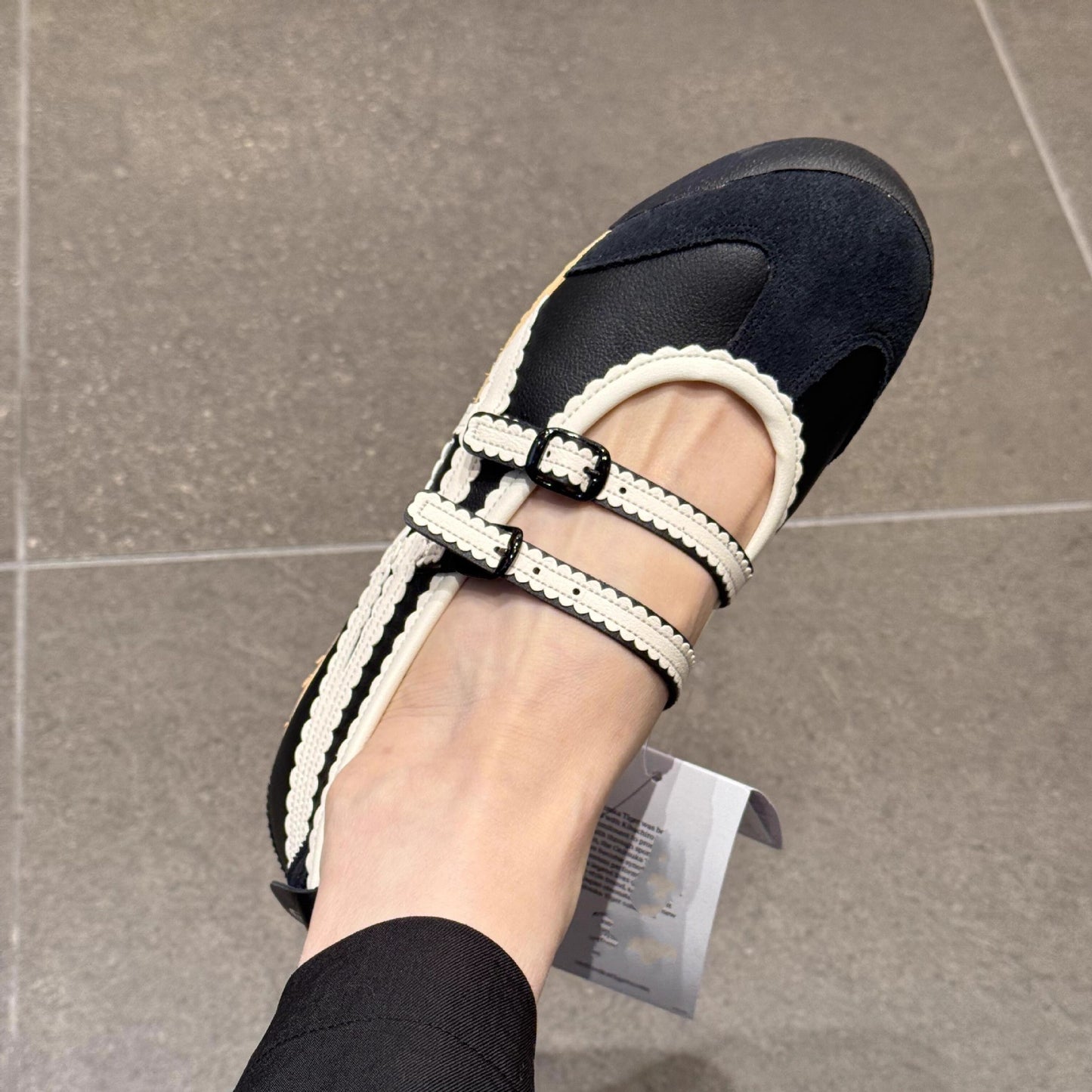 Dame Dobbeltrem Mary Jane Ballerinas Stilla