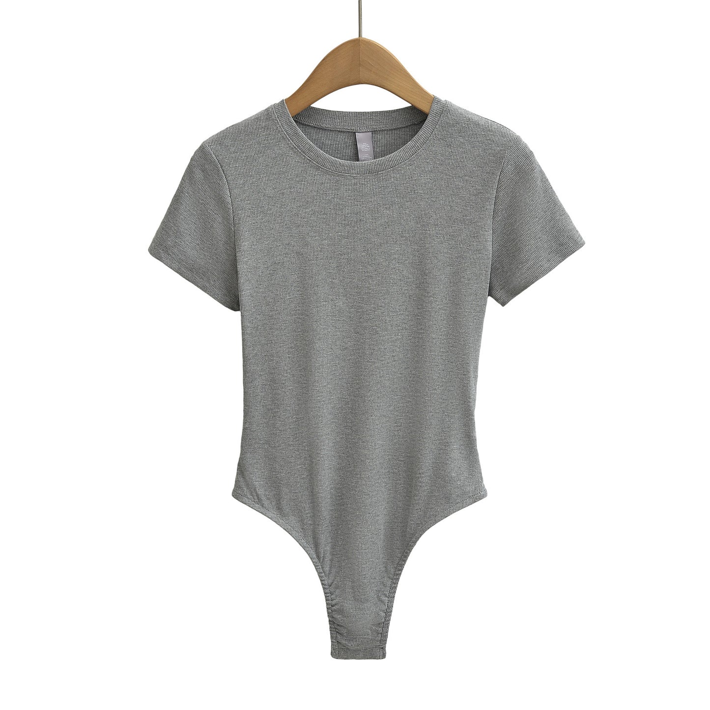 Dame figurnær Bodysuit i høj kvalitet rib-stof med kort ærme Stilla