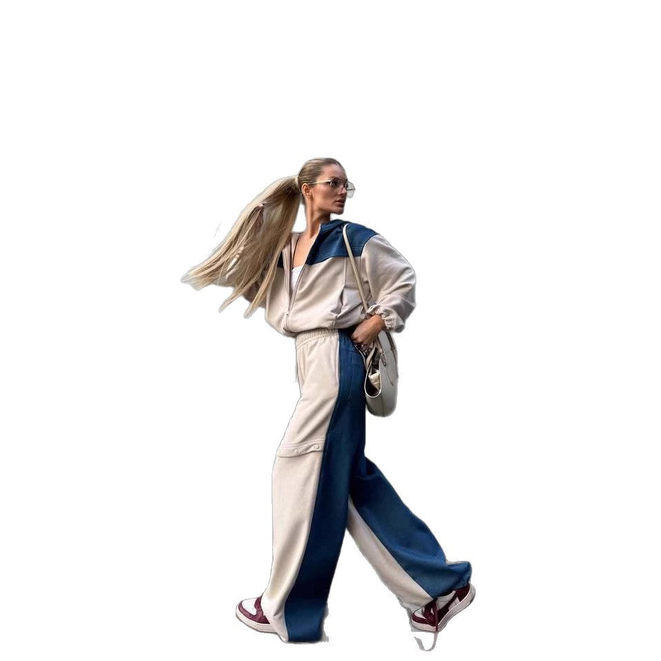 Dame afslappet sporty sæt med brede bukser og række af særlige detaljer Stilla