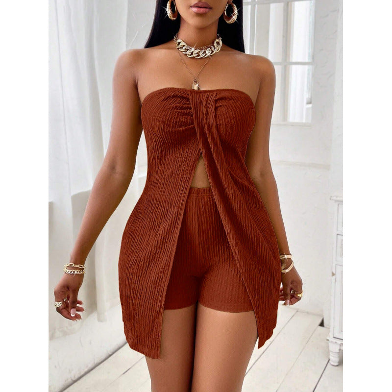 Dame Stropeløs Cut-Out Jumpsuit-Sæt Stilla