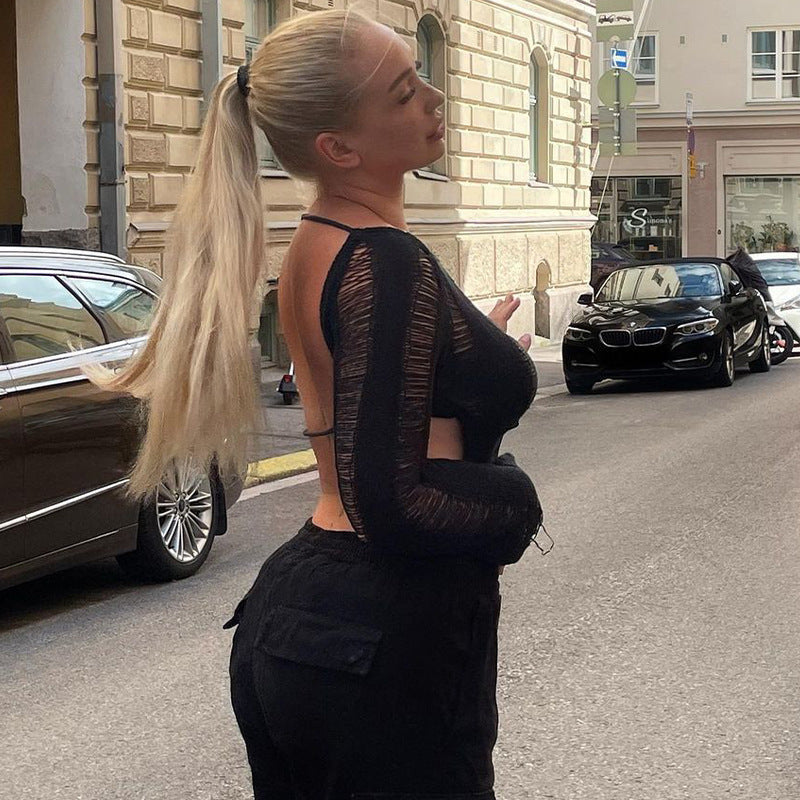 Dame Åben ryg Striktop Stilla