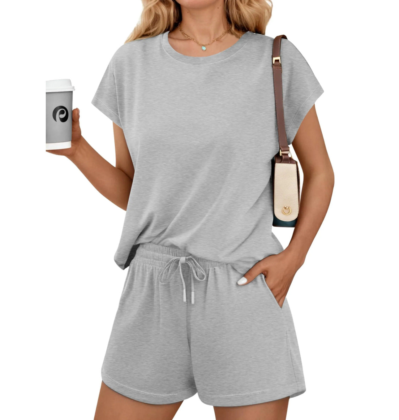 Dame afslappet fritidssæt med elastisk talje og behagelig pasform Stilla