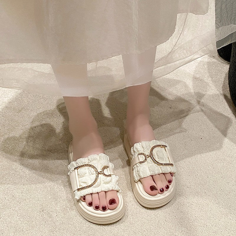 Dame design-sandaler med dekorative remme og skridsikker sål Stilla