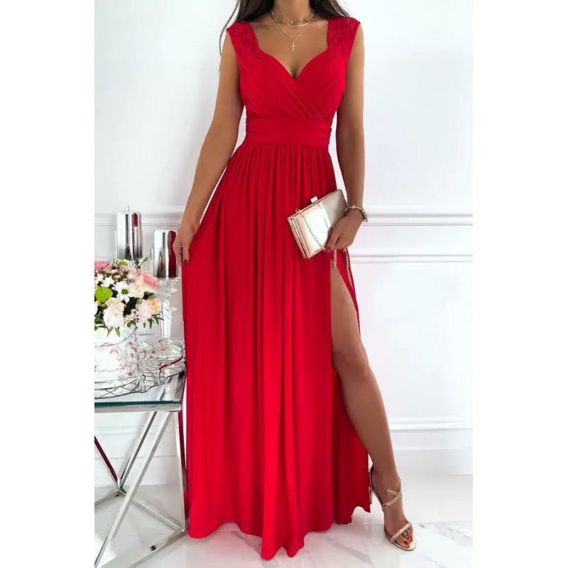 Femme Elegante Maxikjoler med Spidsudsmykninger Stilla