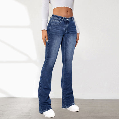 Dame Bootcut Jeans med høj talje og afslappet pasform Stilla
