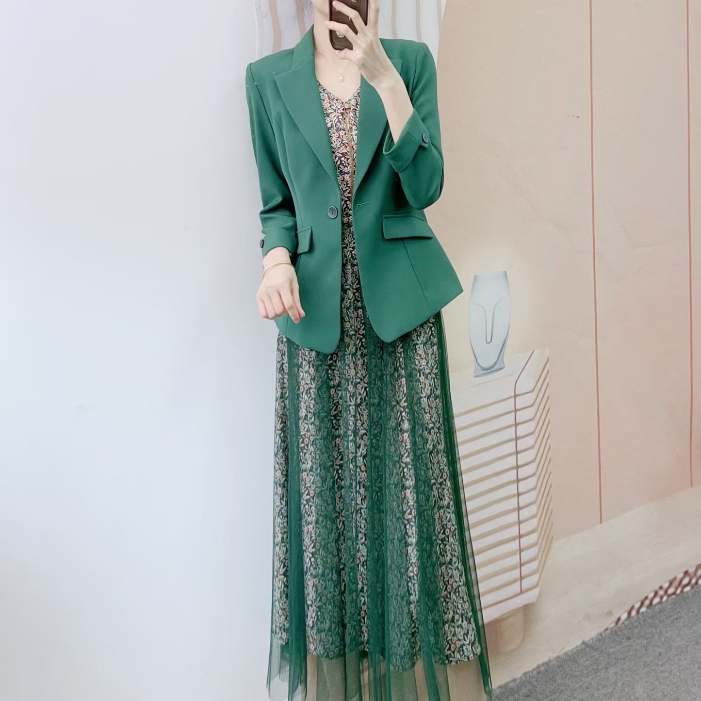 Dame elegant blazer i vintage-stil Stilla