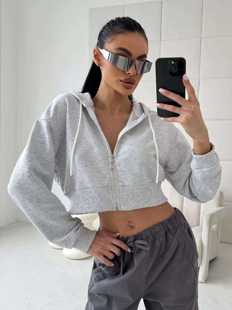 Dame cropped hættetrøje Stilla