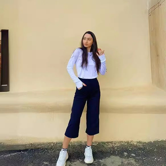 Dame afslappet longsleeve-top med blødt materiale og løs pasform Stiila