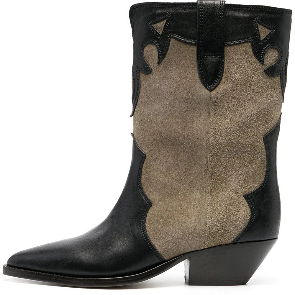 Femme Spidstue Western-stil Støvletter Stilla