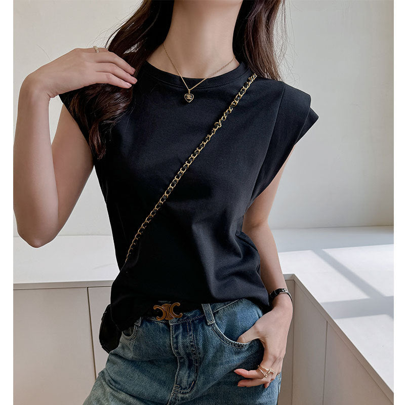 Dame elegant basis t-shirt med moderne snit og behagelig kortærmet Stilla