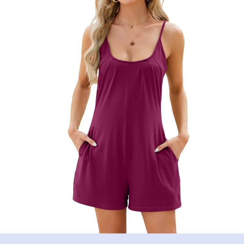 Dame jumpsuit med justerbare stropper og lommer Stilla