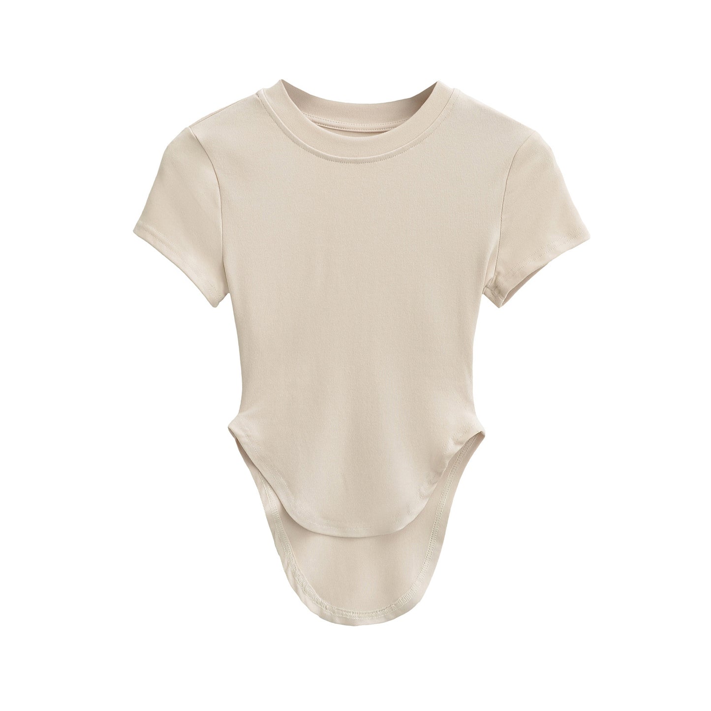 Dame figursyet kortærmet bodysuit med moderne schnitlinjer og raffinerede detaljer Stilla