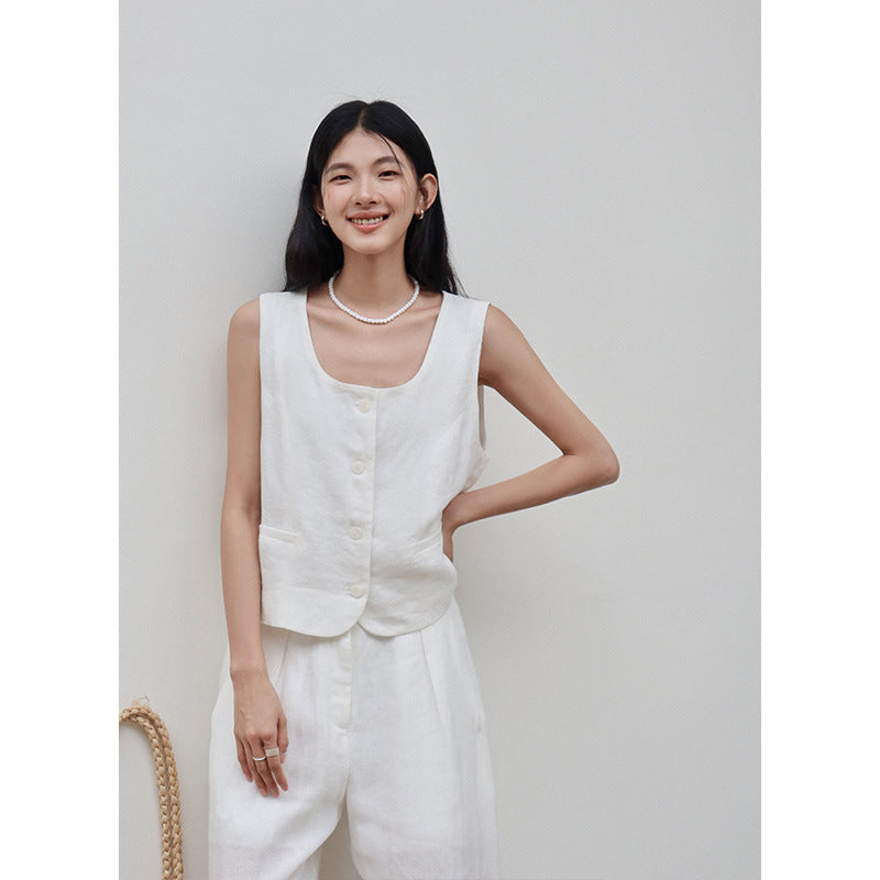 Dame afslappet blusevest med struktureret overflade og praktiske lommer Stilla