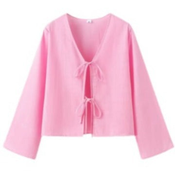 Dame afslappet bluse med snortræk og bred pasform Stilla