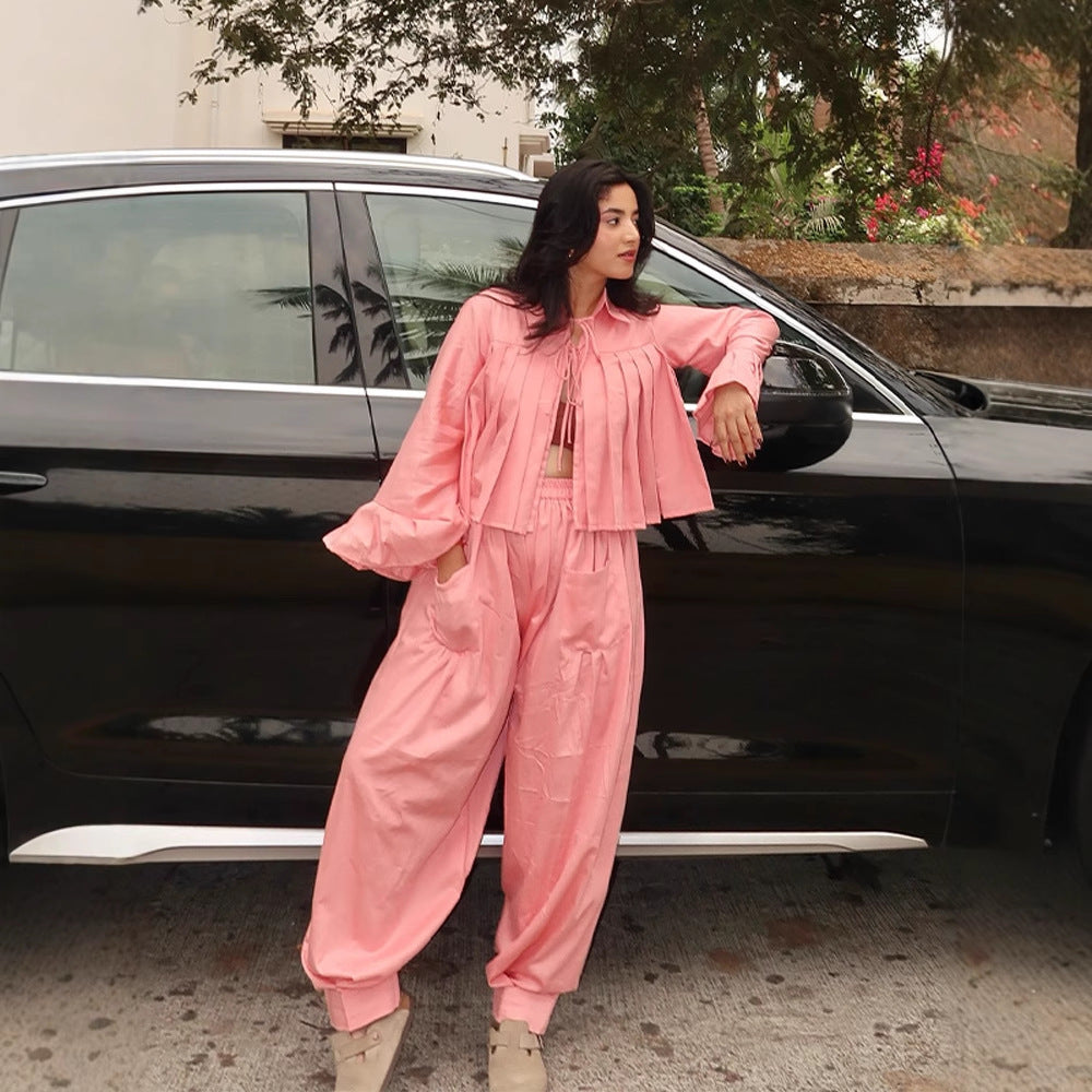 Dame afslappede harem bukser med elastisk talje og praktiske lommer Stilla