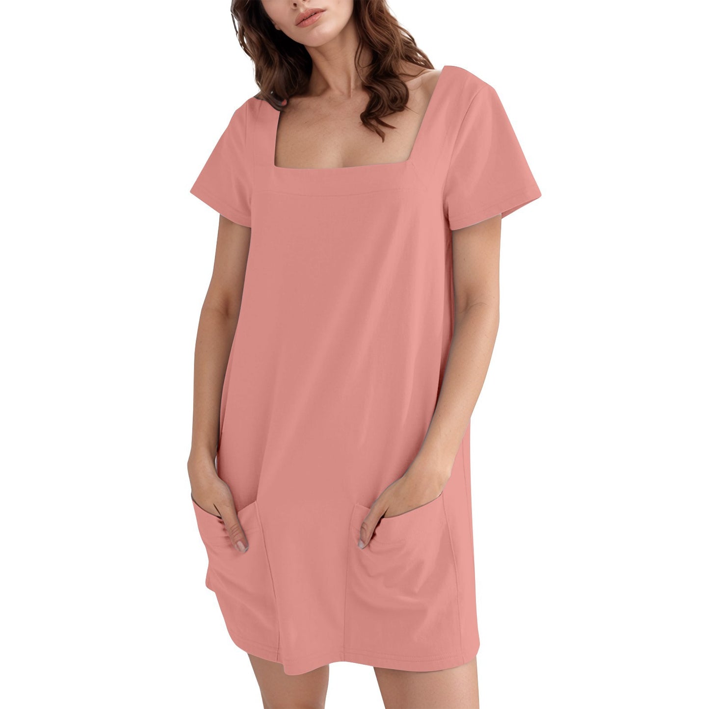 Dame afslappet fritidskjole med praktiske lommer Stilla