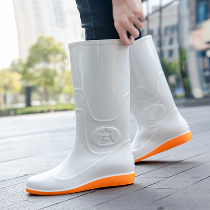 Dame vandtætte gummistøvler med skridsikker profileret sål og varmt indre for Stilla