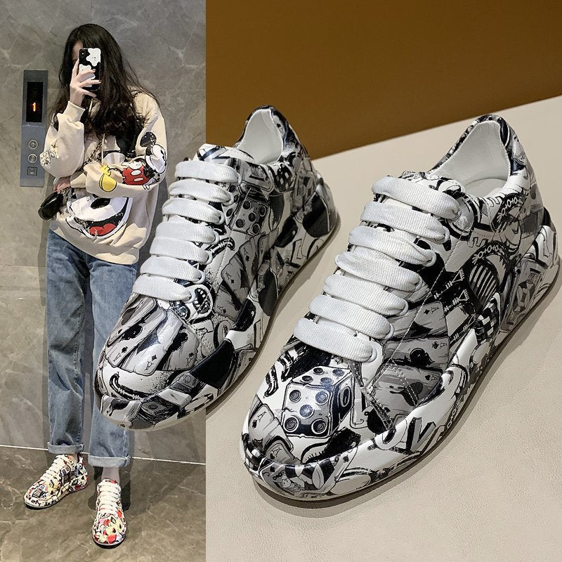 Dame Mode-Sneakers med kreativ grafikdesign Stilla
