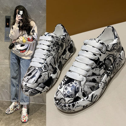 Dame Mode-Sneakers med kreativ grafikdesign Stilla