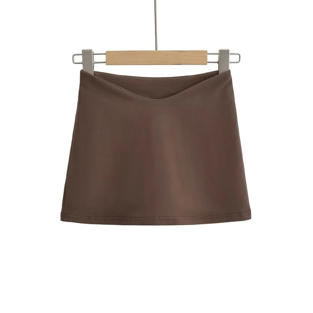 Dame A-linje mini skirt lavet af let og åndbart stof med elastisk talje Stilla
