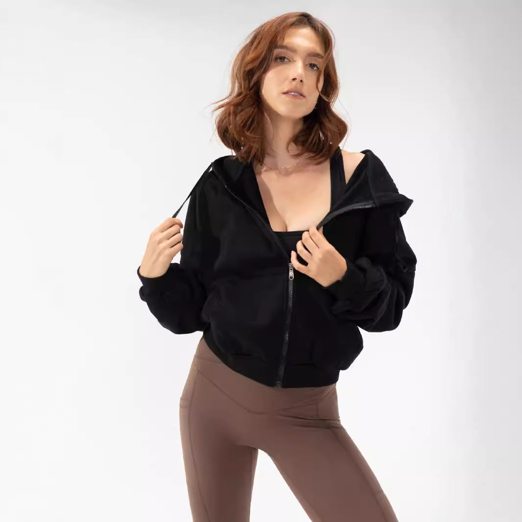 Dame afslappet oversized hættepullover med kvalitets lynlås og praktiske lommer Stilla