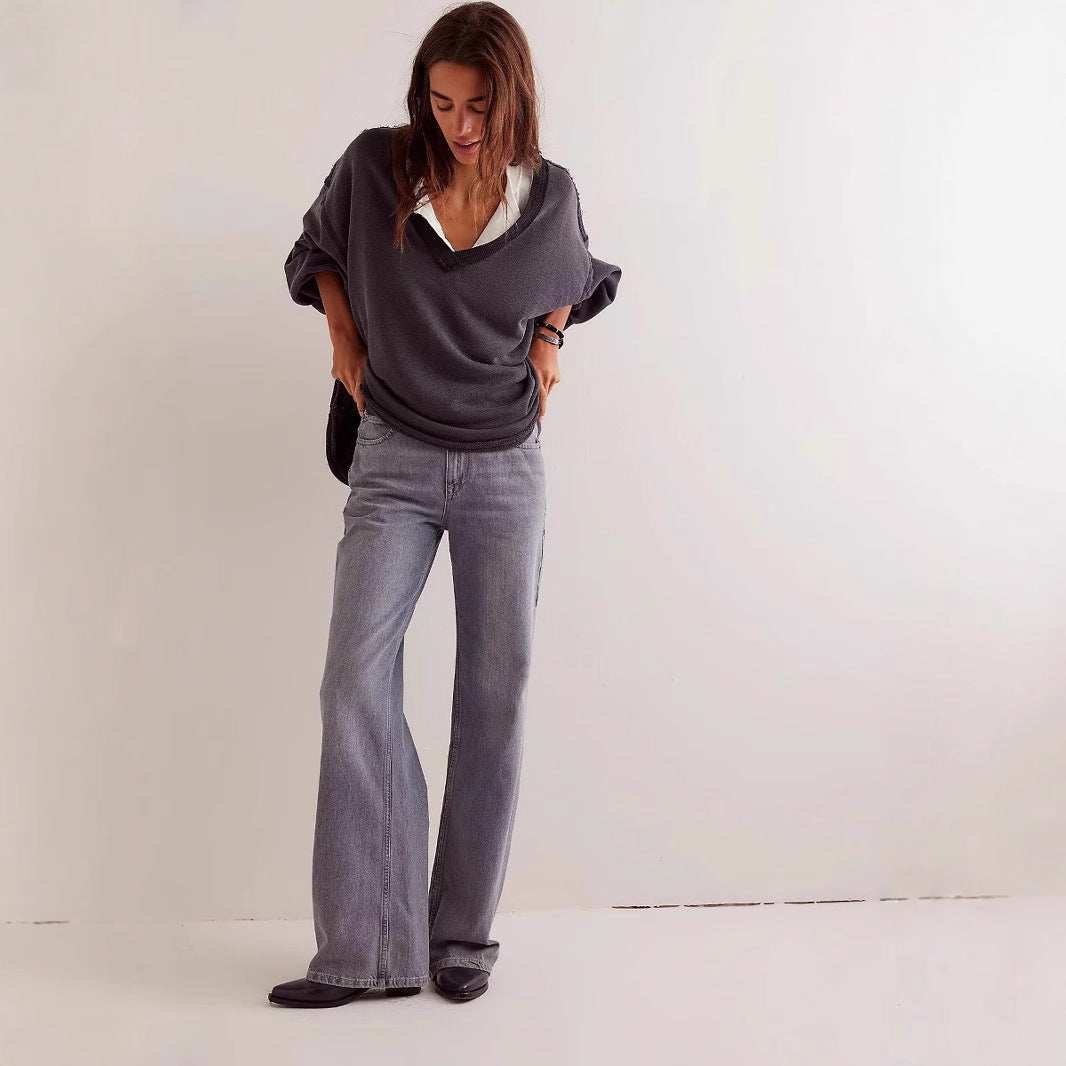 Dame Behagelig Strikjakke i afslappet Oversized-stil Stilla