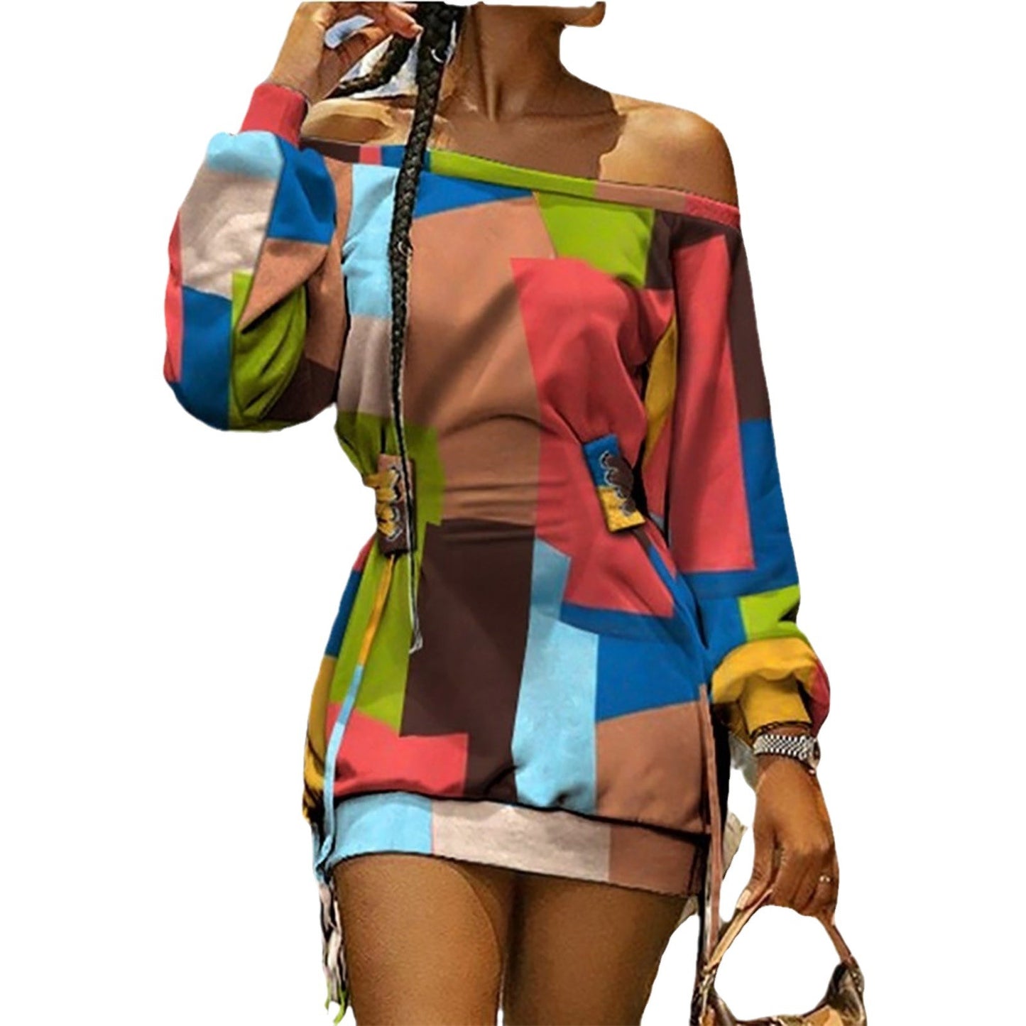 Dame afslappet camouflaged kjole Stilla